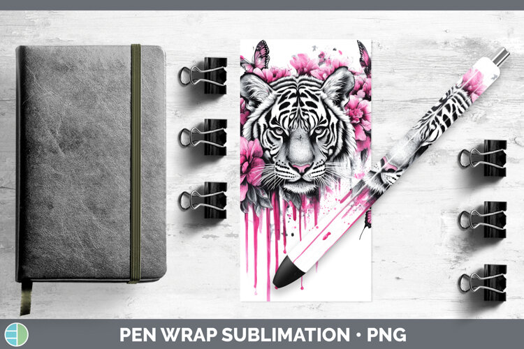 GorgeousAnimals Pink Drips Pen Wrap design.