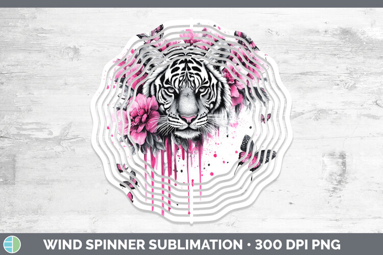 GorgeousAnimals Pink Drips Wind Spinner design.