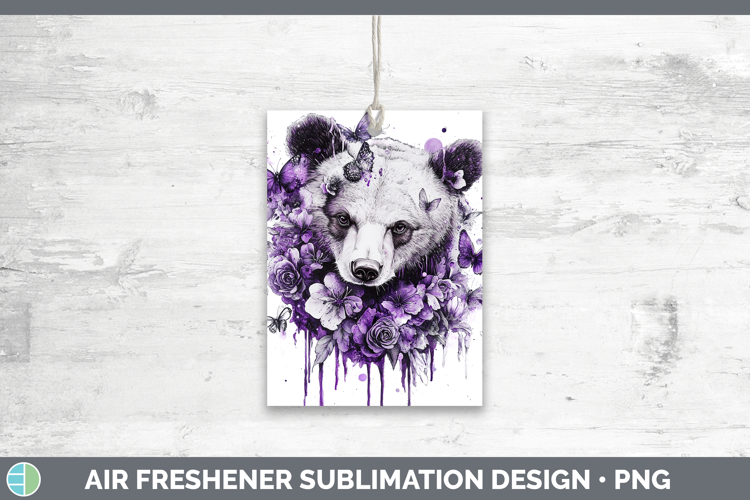 Animals Purple Drips Bear Air Freshener Sublimation Car Fres