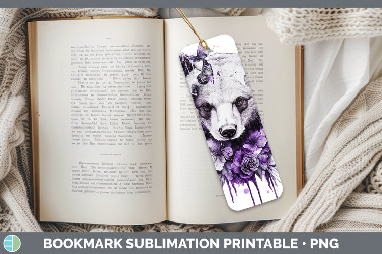 GorgeousAnimals Purple Drips Bookmark design.