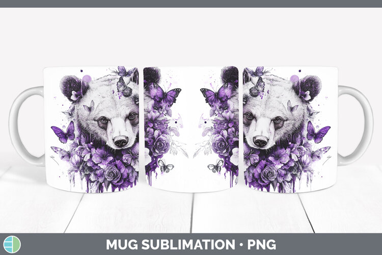 GorgeousAnimals Purple Drips Mug Wrap design.