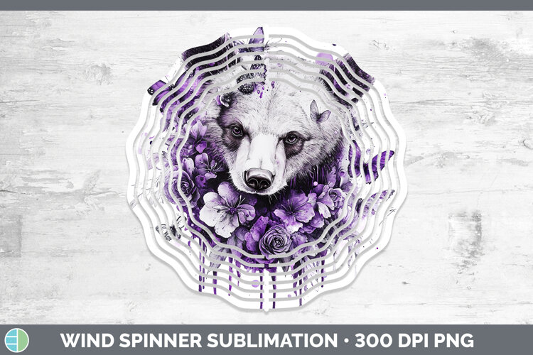GorgeousAnimals Purple Drips Wind Spinner design.