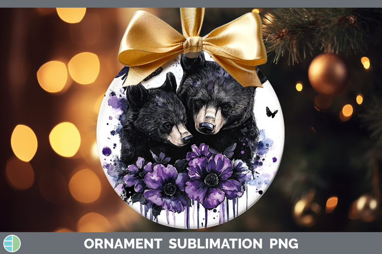 GorgeousAnimals Purple Drips Ornament design.