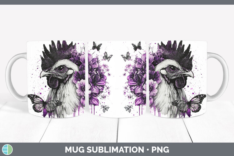 GorgeousAnimals Purple Drips Mug Wrap design.