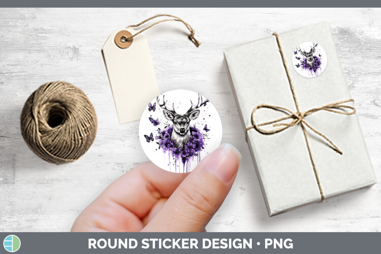 GorgeousAnimals Purple Drips Stickers design.