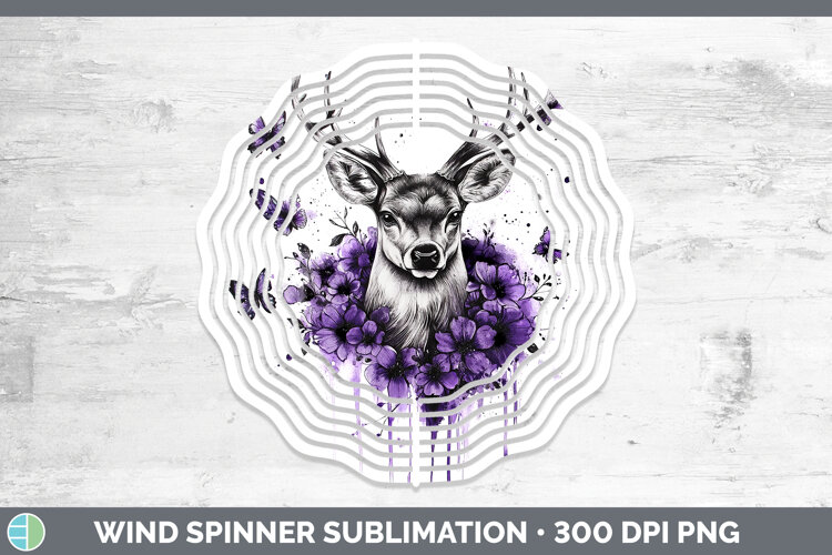 GorgeousAnimals Purple Drips Wind Spinner design.