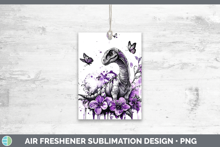 Animals Purple Drips Dinosaur Air Freshener Sublimation Car