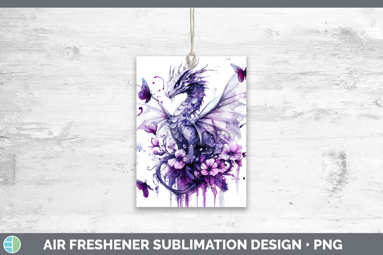 Animals Purple Drips Dragon Air Freshener Sublimation Car Fr