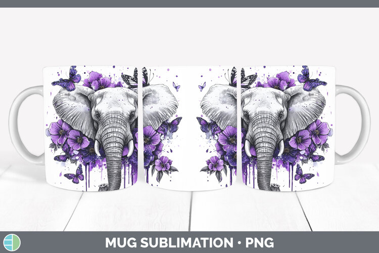 GorgeousAnimals Purple Drips Mug Wrap design.