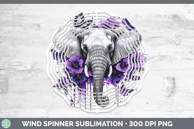 GorgeousAnimals Purple Drips Wind Spinner design.