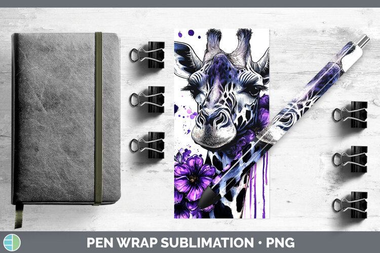 GorgeousAnimals Purple Drips Pen Wrap design.