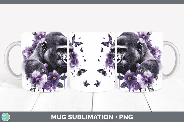 GorgeousAnimals Purple Drips Mug Wrap design.