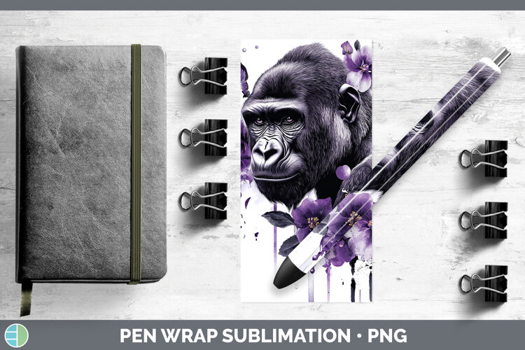 GorgeousAnimals Purple Drips Pen Wrap design.