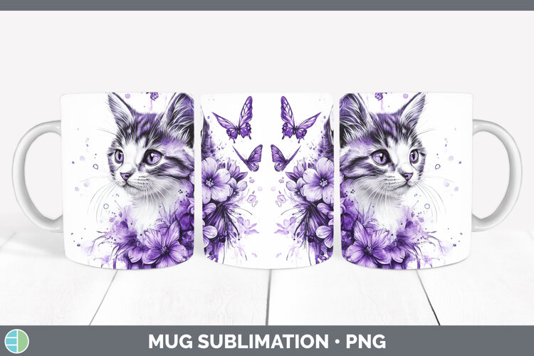 GorgeousAnimals Purple Drips Mug Wrap design.