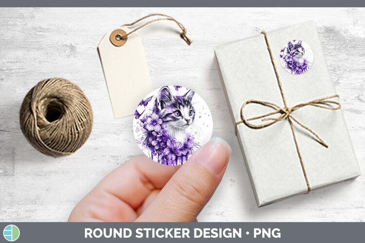 GorgeousAnimals Purple Drips Stickers design.