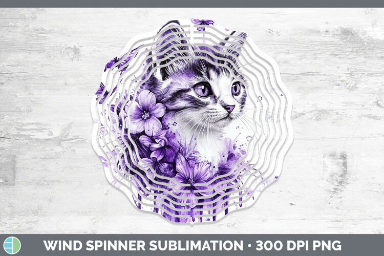 GorgeousAnimals Purple Drips Wind Spinner design.