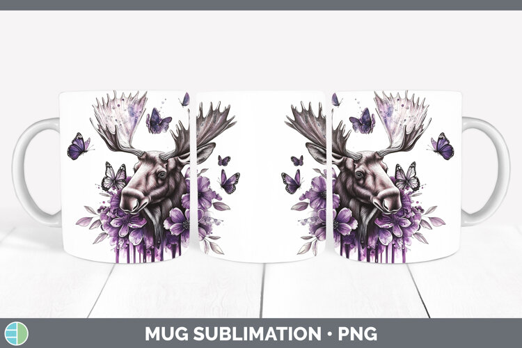 GorgeousAnimals Purple Drips Mug Wrap design.
