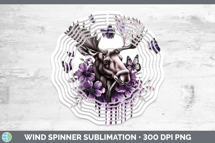 GorgeousAnimals Purple Drips Wind Spinner design.