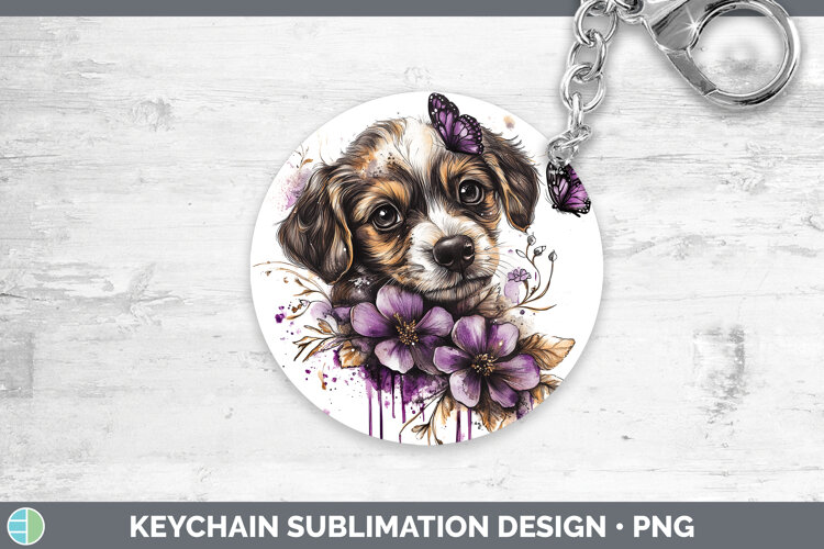 GorgeousAnimals Purple Drips Keychain design.