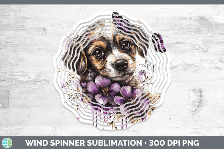 GorgeousAnimals Purple Drips Wind Spinner design.
