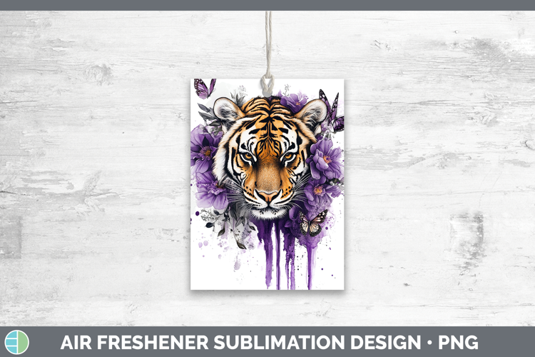Animals Purple Drips Tiger Air Freshener Sublimation Car Fre