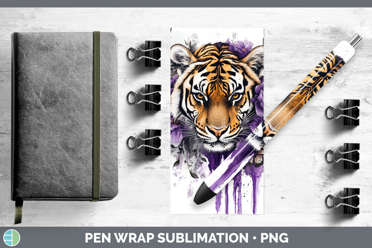 GorgeousAnimals Purple Drips Pen Wrap design.
