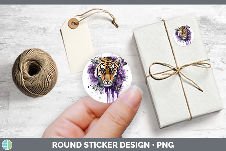 GorgeousAnimals Purple Drips Stickers design.