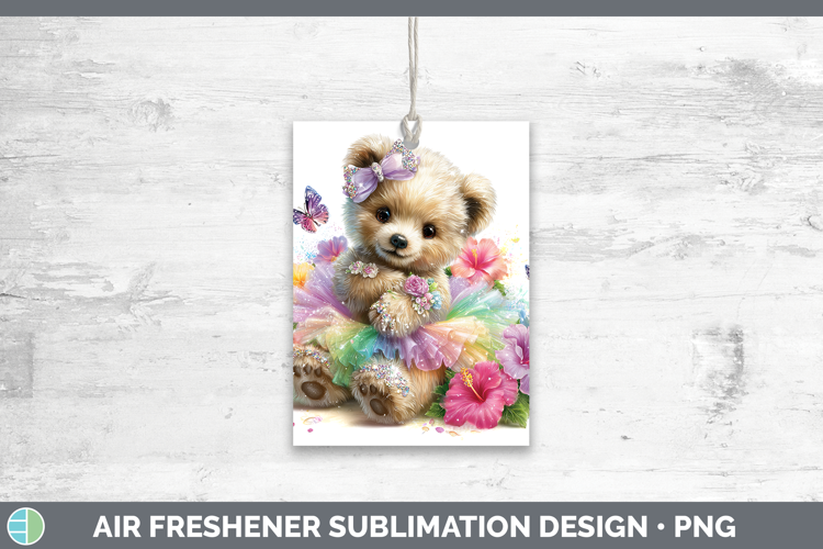 Animals Rainbow Summer Bear Air Freshener Sublimation Car Fr