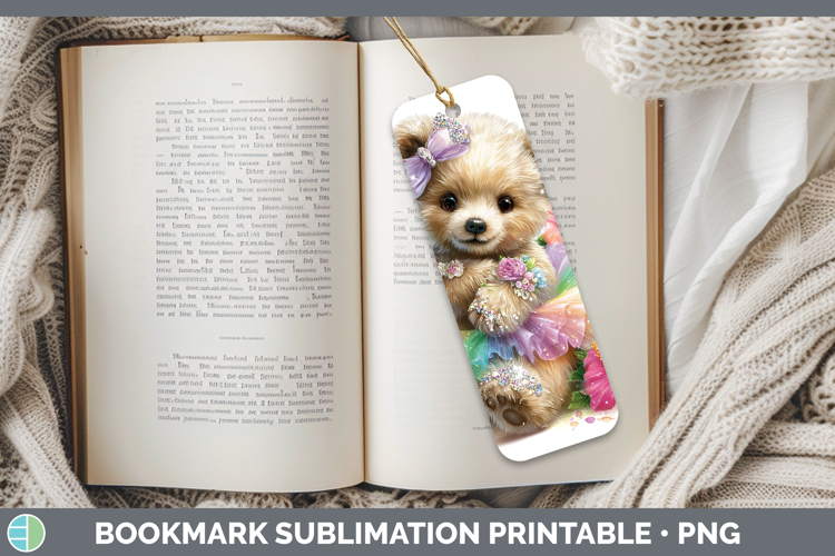 Animals Rainbow Summer Bear Bookmark Sublimation Printable D