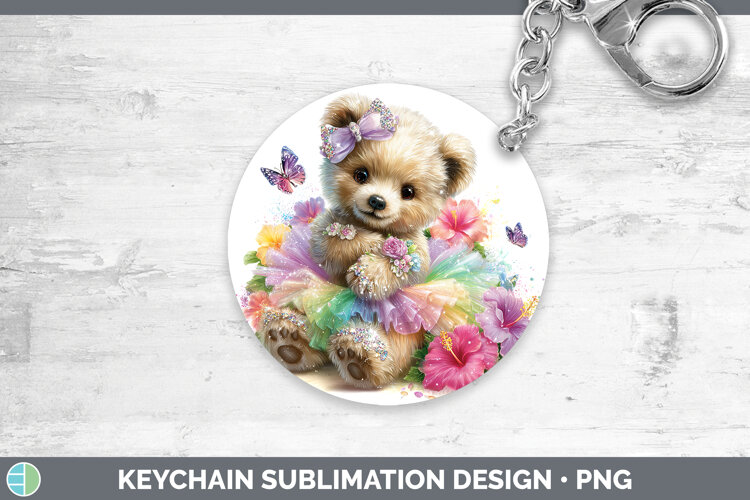 GorgeousAnimals Rainbow Summer Keychain design.