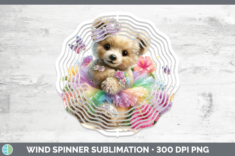 Animals Rainbow Summer Bear Wind Spinner Sublimation Spinner