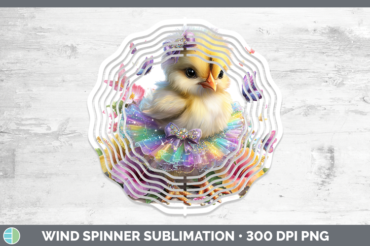 Animals Rainbow Summer Chicken Wind Spinner Sublimation Spin