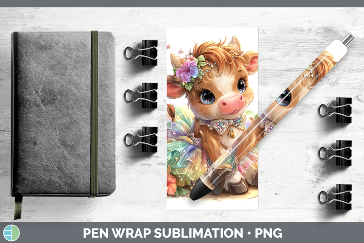 Animals Rainbow Summer Cow Pen Wrap Sublimation Pen Designs