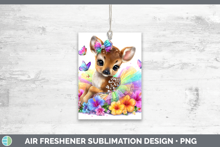 Animals Rainbow Summer Deer Air Freshener Sublimation Car Fr