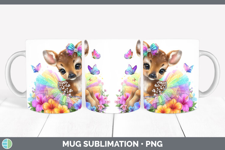 GorgeousAnimals Rainbow Summer Mug Wrap design.