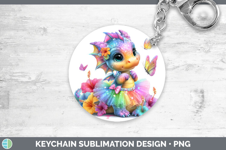 GorgeousAnimals Rainbow Summer Keychain design.