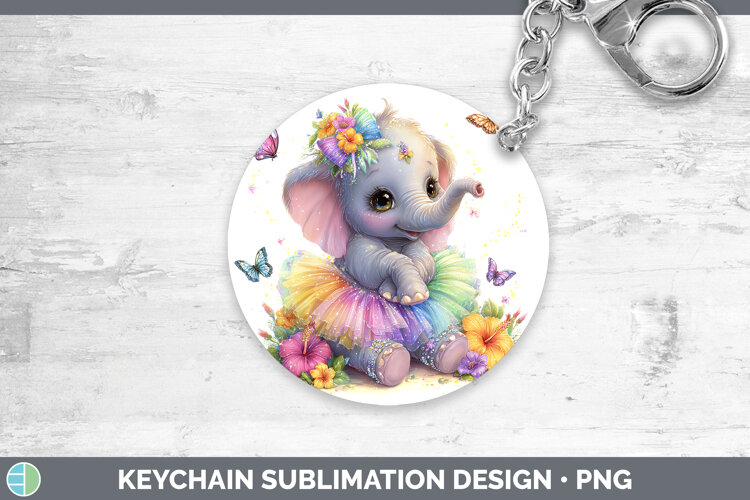 GorgeousAnimals Rainbow Summer Keychain design.