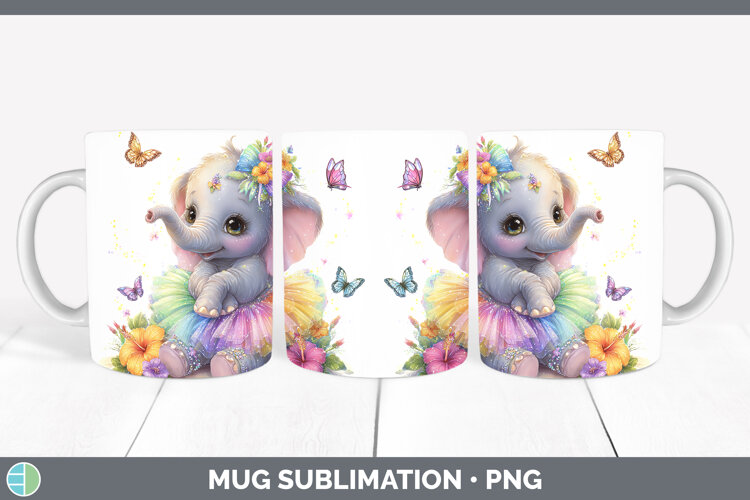 GorgeousAnimals Rainbow Summer Mug Wrap design.