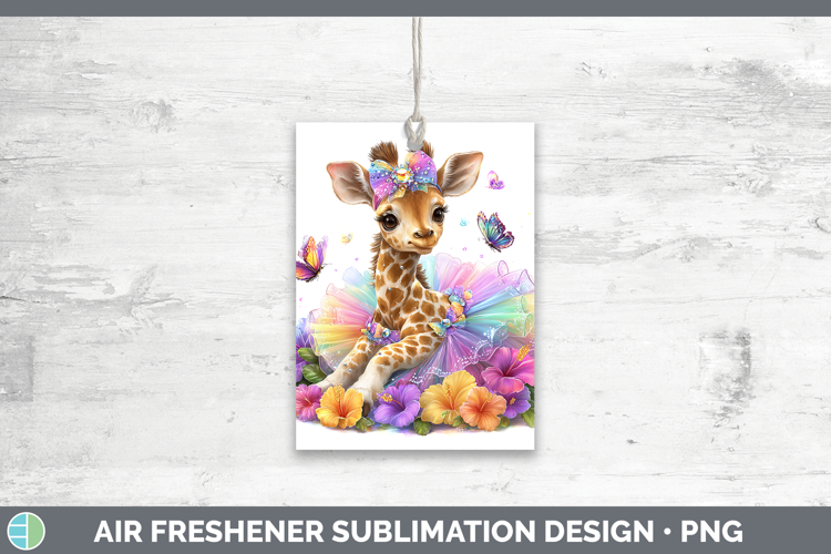 Animals Rainbow Summer Giraffe Air Freshener Sublimation Car