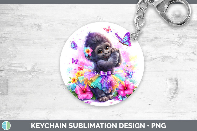 GorgeousAnimals Rainbow Summer Keychain design.