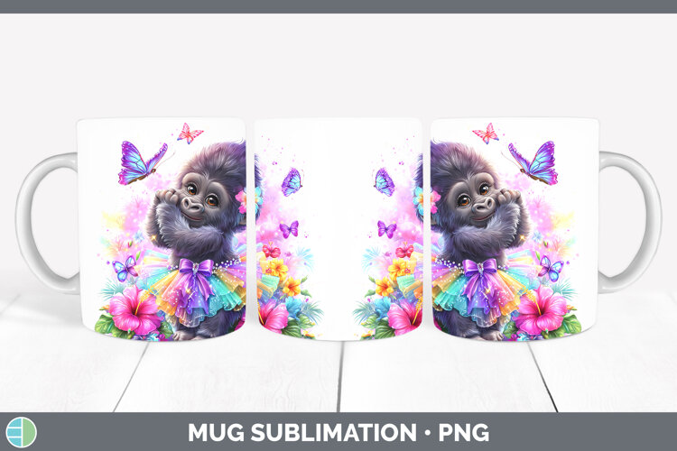 GorgeousAnimals Rainbow Summer Mug Wrap design.