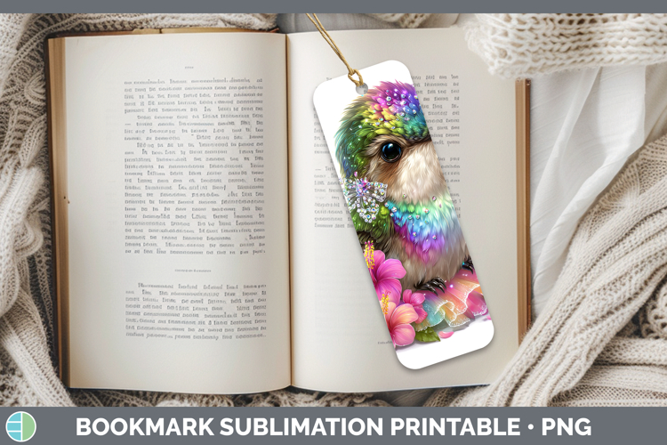 Animals Rainbow Summer Hummingbird Bookmark Sublimation Prin