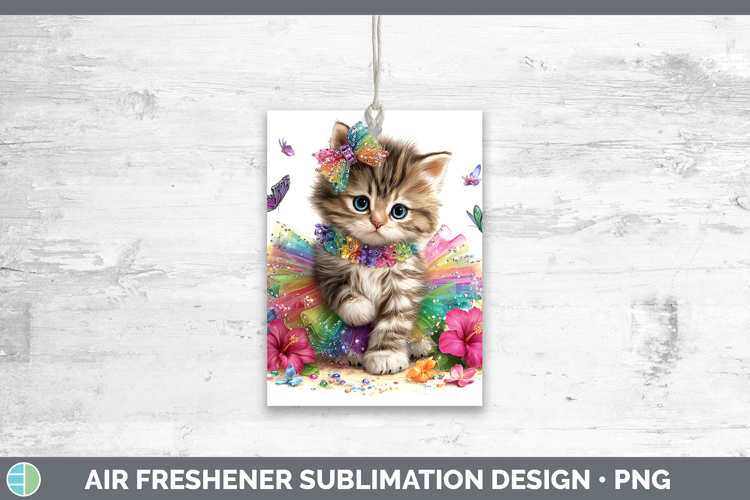 Animals Rainbow Summer Kitten Air Freshener Sublimation Car