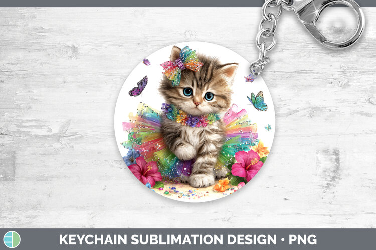 GorgeousAnimals Rainbow Summer Keychain design.