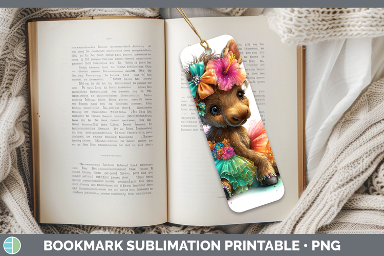Animals Rainbow Summer Moose Bookmark Sublimation Printable