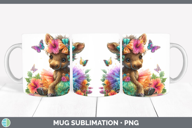 GorgeousAnimals Rainbow Summer Mug Wrap design.