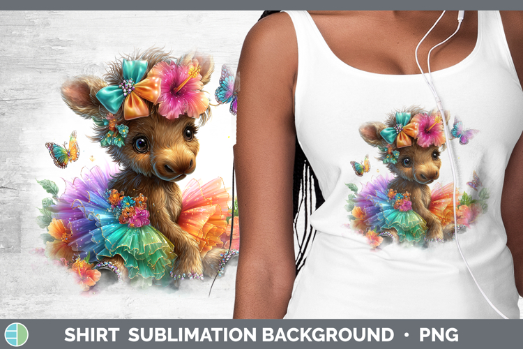 Animals Rainbow Summer Moose Shirt Sublimation Background De