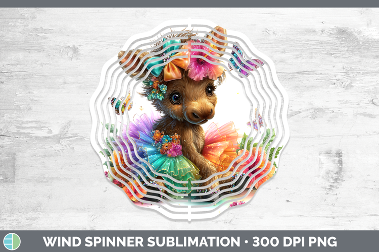 Animals Rainbow Summer Moose Wind Spinner Sublimation Spinne