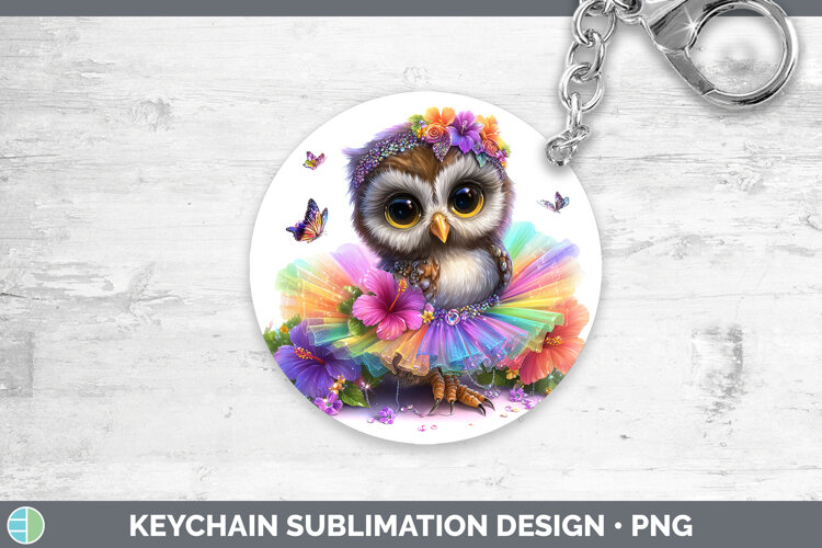 GorgeousAnimals Rainbow Summer Keychain design.