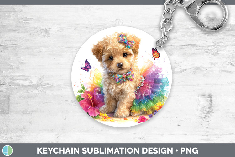 GorgeousAnimals Rainbow Summer Keychain design.